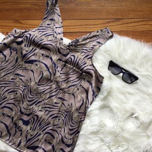 Ark & co Zebra Squared Pocket Front Silky Shell